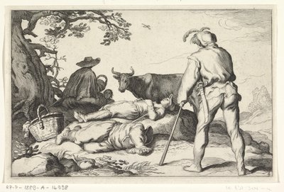 Pásztorok Négy pásztorjelenet (sorozat címe) alkotó: Cornelis Bloemaert (II) (possibly)
