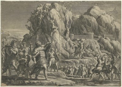 Nagy Sándor elfoglalja Petra városát alkotó: Cornelis Bloemaert (II)