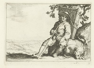 Een rustende marskramer 16 prenten uit verschillende series van Cornelis en Frederik Bloemaert (series title)   1344200   hu       hungarian Successfully Translated  Original: Nereid Ridden by Two Children, plate six of Twelve Ornament Panels Translat: Ner alkotó: Cornelis Bloemaert (II)