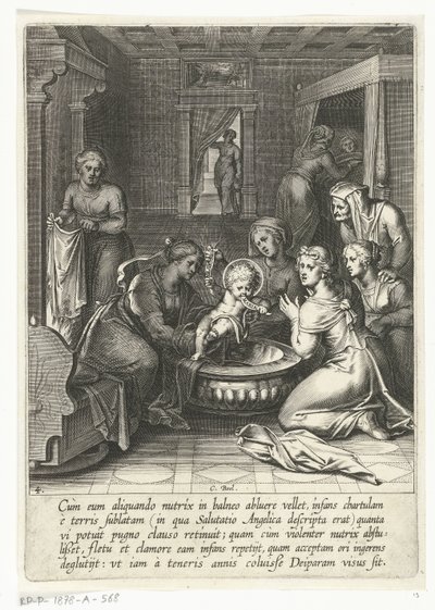 Thomas eszik egy újságot Ave Maria-val Aquinói Szent Tamás élete (sorozat címe) alkotó: Cornelis Boel