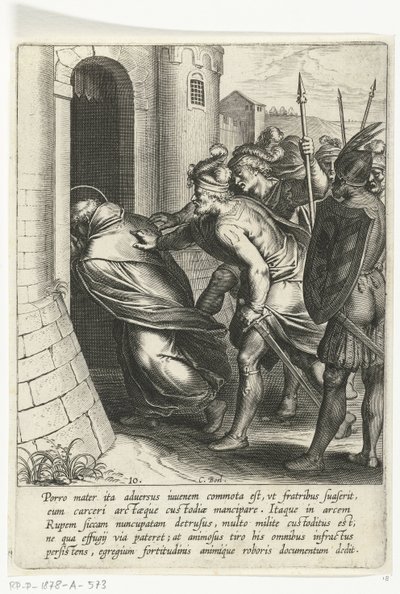 Thomas átmegy a börtönkapun Aquinói Szent Tamás élete (sorozat címe) alkotó: Cornelis Boel