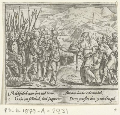 Ábrahám és Melkisédek Ábrahám élete (sorozat címe) alkotó: Cornelis Bos