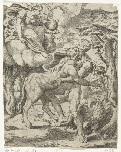 Jupiter, Io és Juno Jupiter szerelmi kalandjai (sorozat címe) alkotó: Cornelis Bos