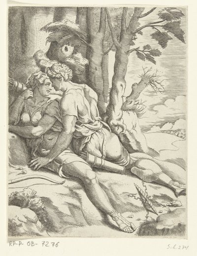 Jupiter és Callisto Jupiter szerelmi kalandjai (sorozat címe) alkotó: Cornelis Bos