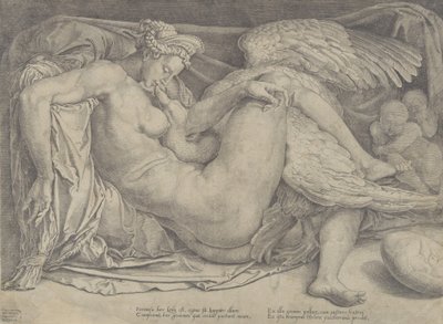 Léda és a hattyú, 1544-66. alkotó: Cornelis Bos
