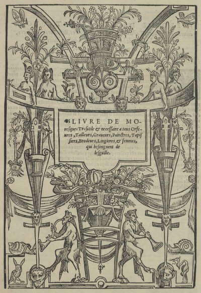 Livre de Moresques, címlap recto, 1546. alkotó: Cornelis Bos
