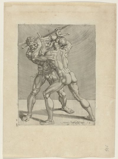 Két kardforgató Kardforgatók (sorozat címe) alkotó: Cornelis Bos
