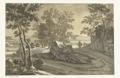 Erdős táj droverrel alkotó: Cornelis Brouwer