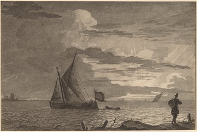 Halász csomaggal a vállán, 1779, 1781-ben jelent meg. alkotó: Cornelis Brouwer
