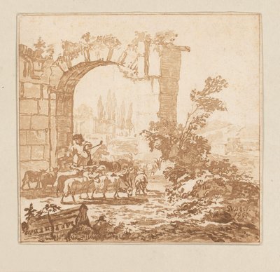 Kecskecsorda a kapuban alkotó: Cornelis Brouwer