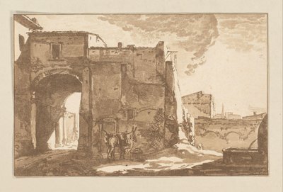 Kapu utazóval és öszvérrel alkotó: Cornelis Brouwer
