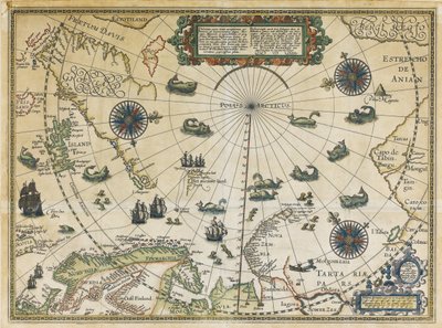 Willem Barentsz harmadik út térképe, 1598 alkotó: Cornelis Claesz