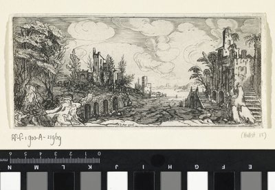 Dombos táj, kilátással a folyóra Tájképek (sorozat címe) alkotó: Cornelis Claesz van Wieringen (possibly)