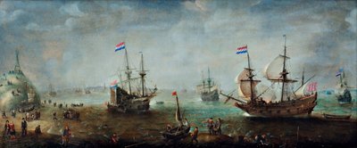 Marine (olaj, fa) alkotó: Cornelis Claesz  van Wieringen