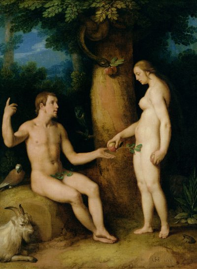 Ádám és Éva, 1622 alkotó: Cornelis Cornelisz van Haarlem