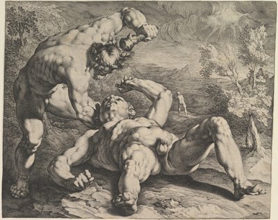 Cain Killing Abel, kb. 1591 alkotó: Cornelis Cornelisz van Haarlem