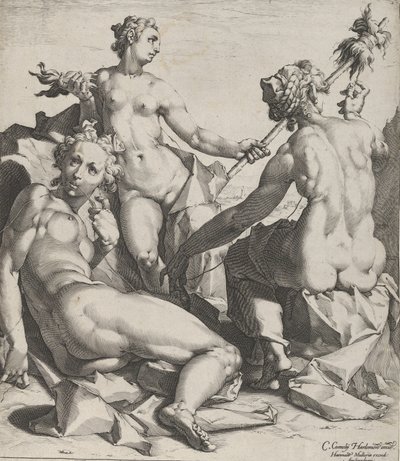 A három sors, kb. 1589 alkotó: Cornelis Cornelisz van Haarlem