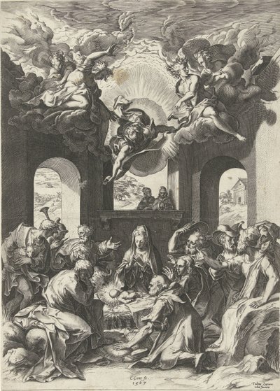 A Pásztorok imádata alkotó: Cornelis Cort