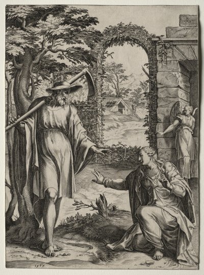 Krisztus megjelenése Mária Magdolnának, 1567. alkotó: Cornelis Cort