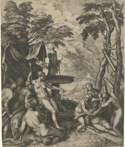 Diana felfedezi Callisto terhességét alkotó: Cornelis Cort