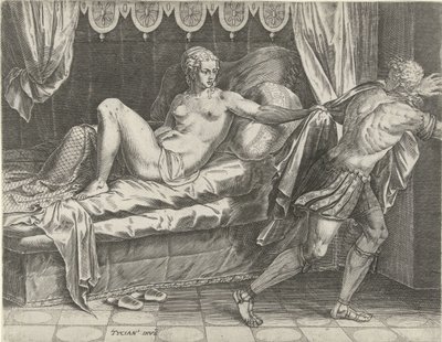 József és Potifár felesége alkotó: Cornelis Cort