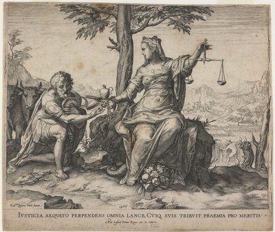 Justice Rewards Toil, 1566 alkotó: Cornelis Cort