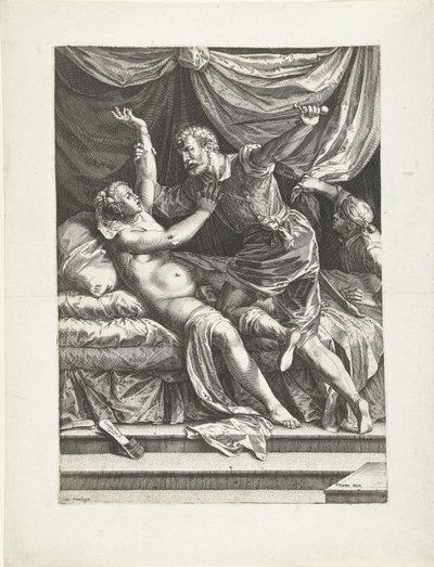 Lucretia en Sextus alkotó: Cornelis Cort
