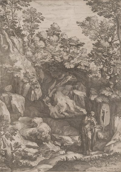 Bűnbánó Mária Magdolna a vadonban, 1573. alkotó: Cornelis Cort