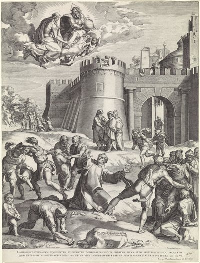 Szent István megkövezése alkotó: Cornelis Cort