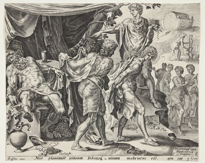 Noé gúnyolása alkotó: Cornelis Cort