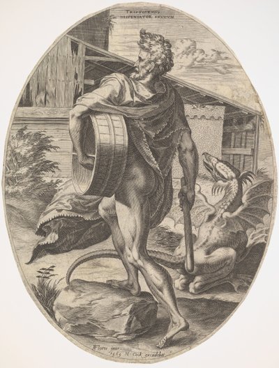 Triptolemus a Vidéki istenek című filmből, 1565. alkotó: Cornelis Cort
