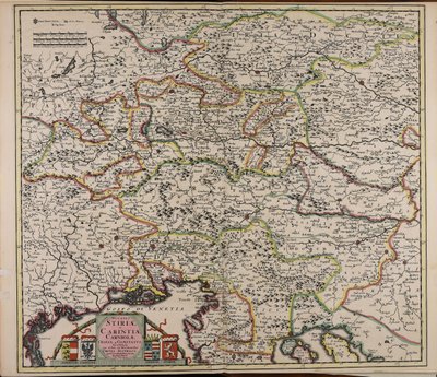 Ducatus Stiriae et Carintiae Carniolae Cilleiae que comitatus nova tabula que et pars est meridionalior circuli Austriaci alkotó: Cornelis Danckerts