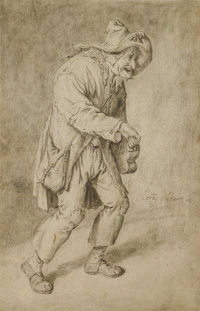 Hurdy-Gurdy Player, 1695 alkotó: Cornelis Dusart