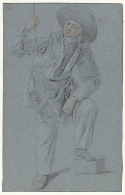 Álló fiú kötelet húz alkotó: Cornelis Dusart
