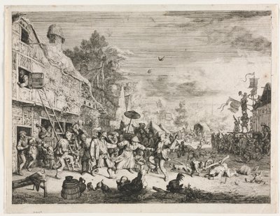 Falusi vásár alkotó: Cornelis Dusart