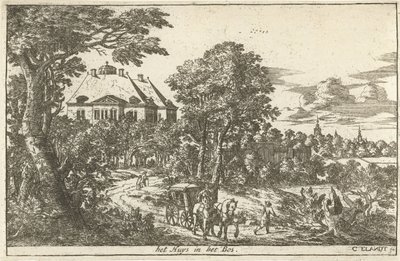 Huis Ten Bosch a Huyok az erdőben (cím a tárgyon) alkotó: Cornelis Elandts