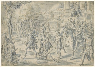 Lövés az apa holttestére alkotó: Cornelis Floris (II) (circle of)
