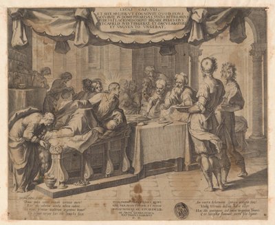 Krisztus vendége Simon farizeussal alkotó: Cornelis Galle (I)