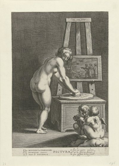 Pictura (a festészet művészete) alkotó: Cornelis Galle (I)