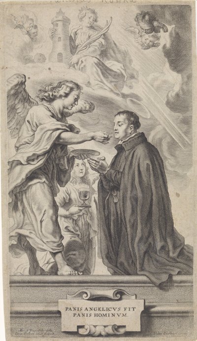 Szent Stanislaus Kostka (?) közössége angyallal alkotó: Cornelis Galle (II)
