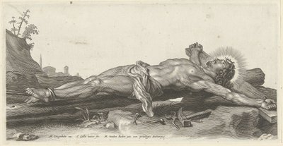 Megfeszített Krisztus a földön alkotó: Cornelis Galle (II)