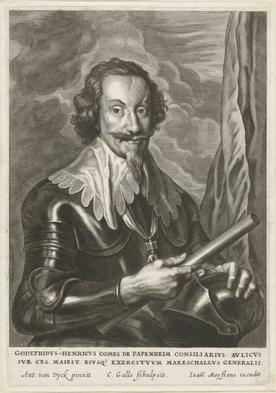 Gottfried Heinrich, Pappenheim grófjának portréja alkotó: Cornelis Galle (II)