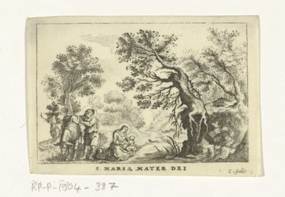 Pihenjen az egyiptomi repülésen alkotó: Cornelis Galle (II)