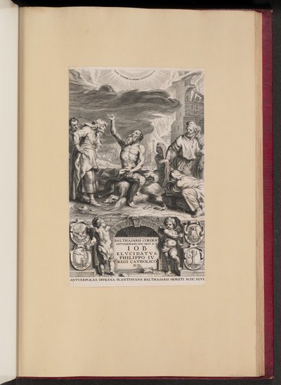 Címlap: Balthasar Cordier, Iob Elvcidatvs alkotó: Cornelis Galle II after Abraham van Diepenbeeck