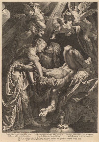 Judith lefejezi Holofernészt alkotó: Cornelis Galle I after Sir Peter Paul Rubens