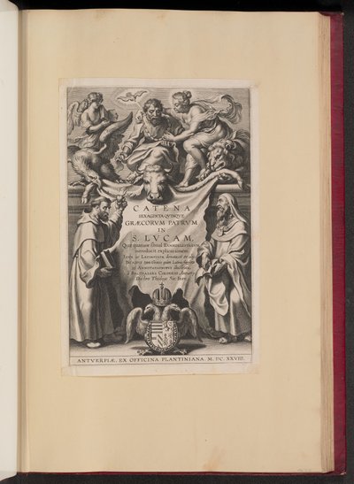 Címlap: Balthasar Cordier, Chain of Sixty Qvinqve Graecorvm Patrvm in S. Lvcam... alkotó: Cornelis Galle I after Sir Peter Paul Rubens