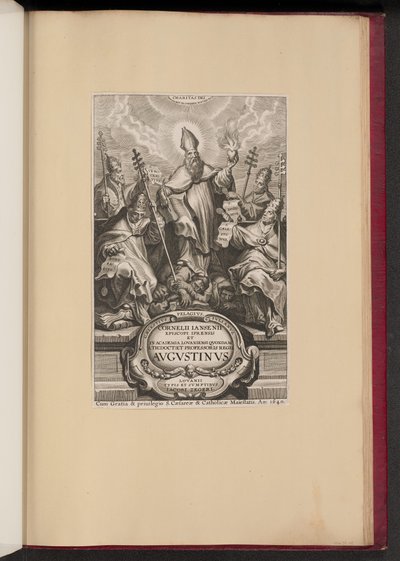 Címlap Cornelii Jansenii ... Avgvstinvs alkotó: Cornelis Galle I after Sir Peter Paul Rubens