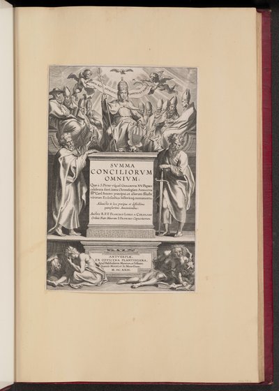 Címlap F. Longo a Coriolano "Svmma Conciliorvm Omnivm" című művéhez alkotó: Cornelis Galle I after Sir Peter Paul Rubens