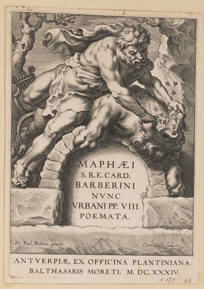Címlap: Maffeo Barbár, Versek alkotó: Cornelis Galle I after Sir Peter Paul Rubens