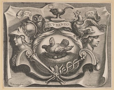 Martinus Bonacina, Opera Omnia címlapjának matricája alkotó: Cornelis Galle I after Sir Peter Paul Rubens